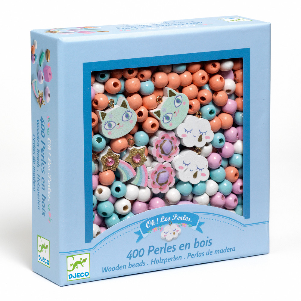 Djeco Wooden Beads Rainbow – Szivárvány gyöngyfűző készlet Djeco Wooden Beads Rainbow – Szivárvány gyöngyfűző készlet