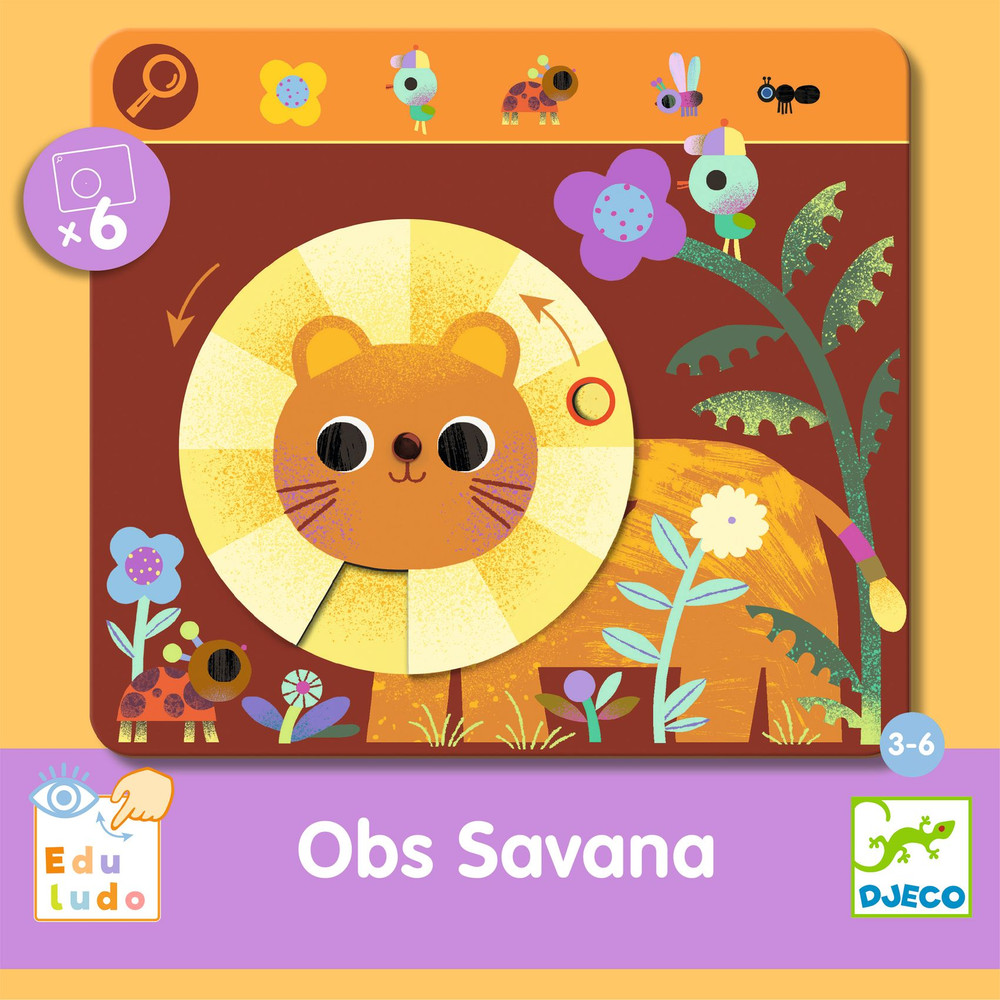 Djeco Keress és pörgess, Szavanna - Eduludo Obs Savana