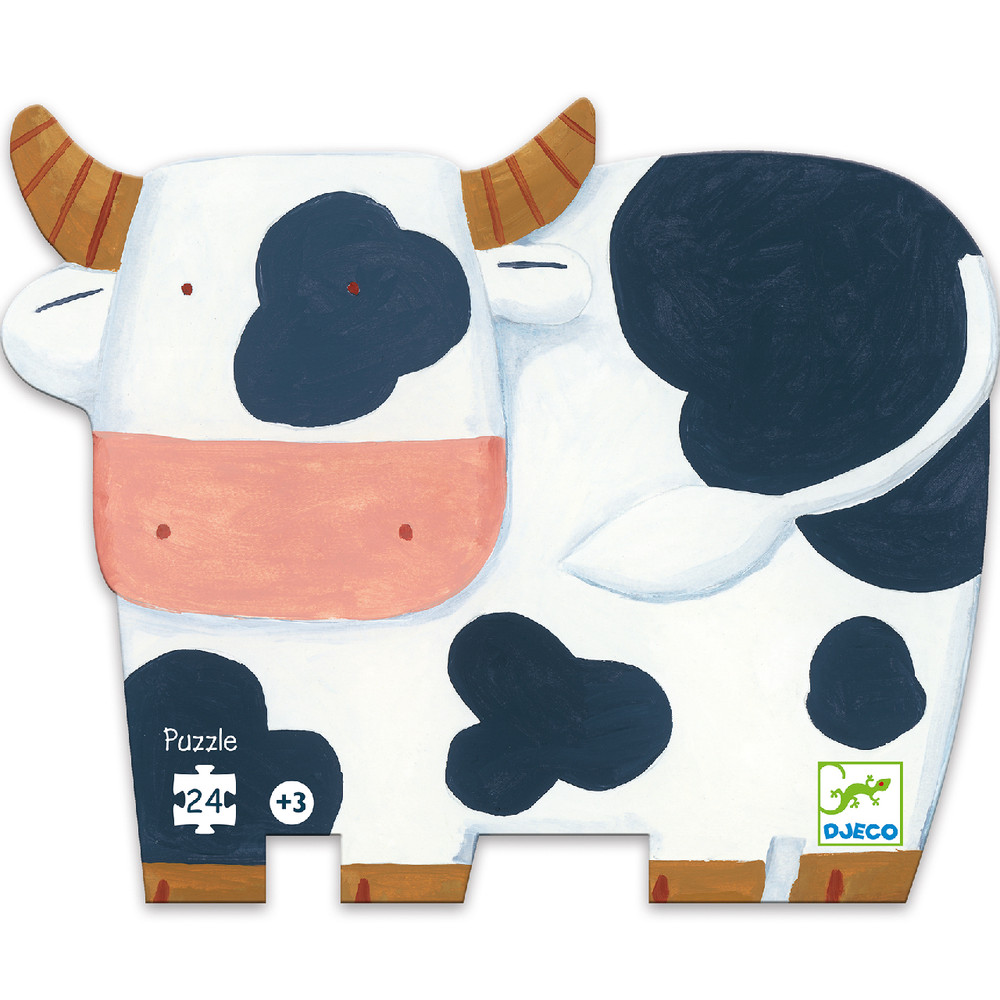 Formadobozos puzzle – Bocik és tehenek, 24 db