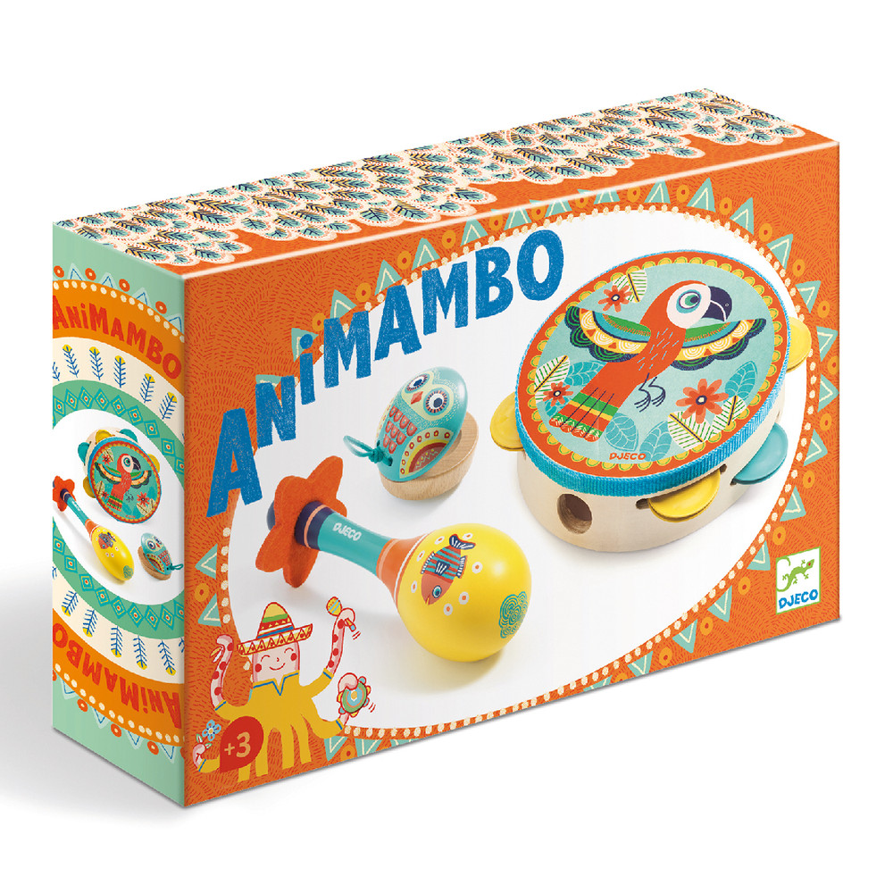 Játékhangszer készlet - Tambourine, maracas, castanet-Djeco