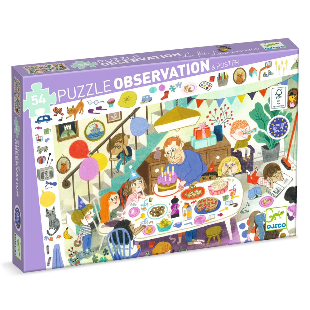Megfigyeltető puzzle – Szülinapi parti, 54 db-os – Birthday Party Megfigyeltető puzzle – Szülinapi parti, 54 db-os – Birthday Party