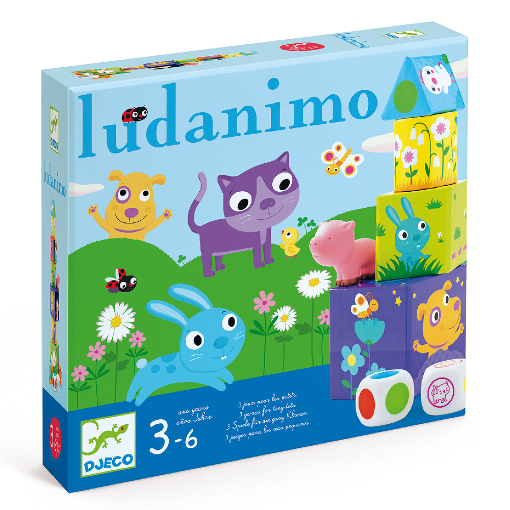 Djeco Ludanimo – 3 az 1-ben társasjáték készlet kicsiknek (3+)