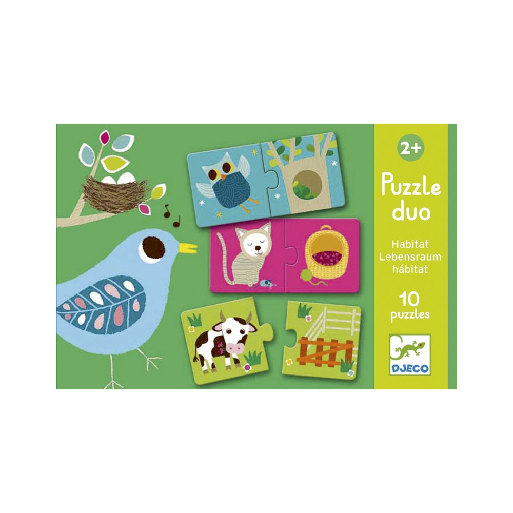 Djeco Párosító puzzle - Ki hol lakik, 20 db-os - Habitat Djeco Párosító puzzle - Ki hol lakik, 20 db-os - Habitat