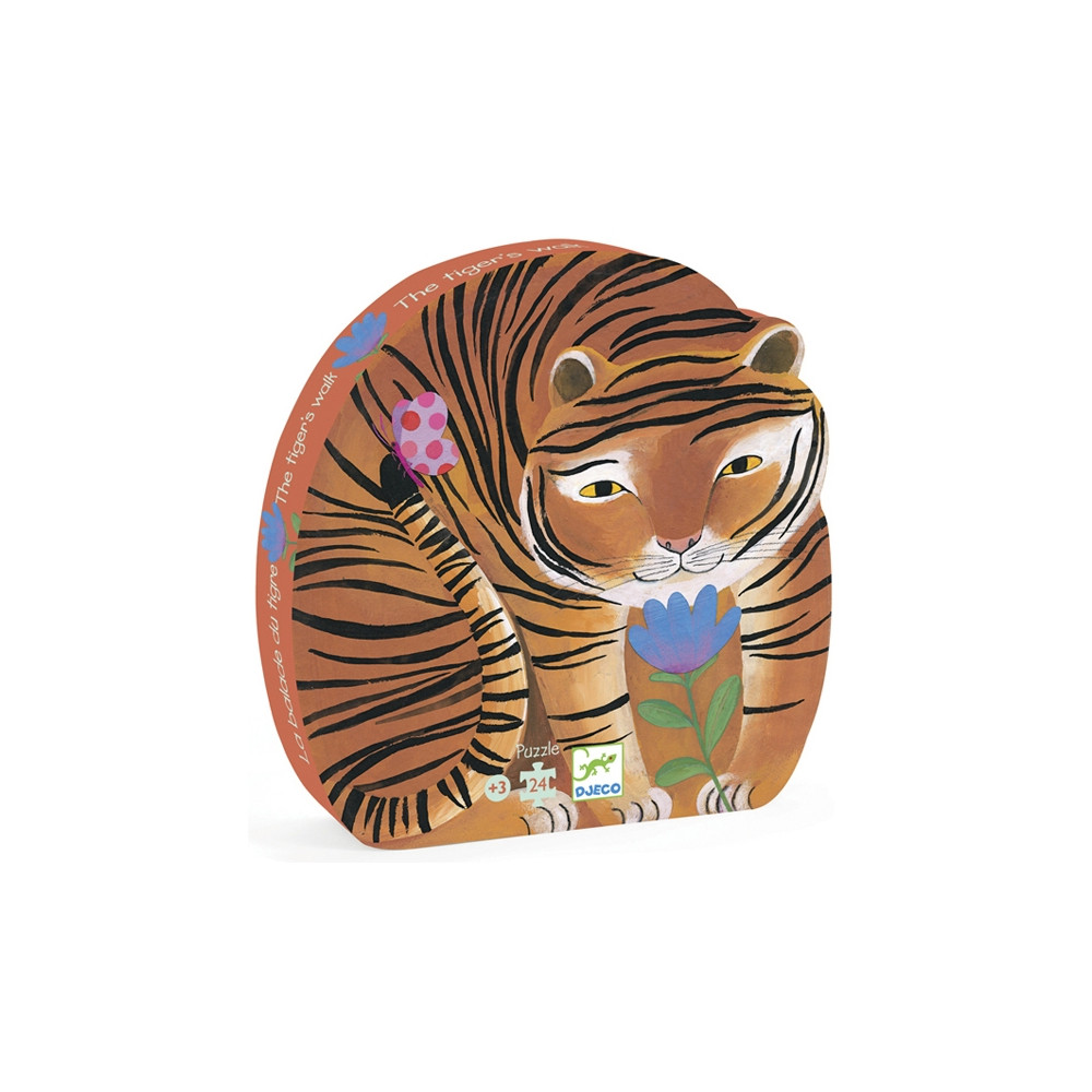 Djeco Formadobozos puzzle - A tigris sétája - The tiger's walk