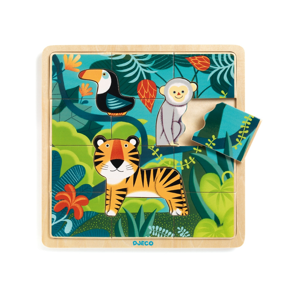 Djeco fa puzzle, dzsungel
