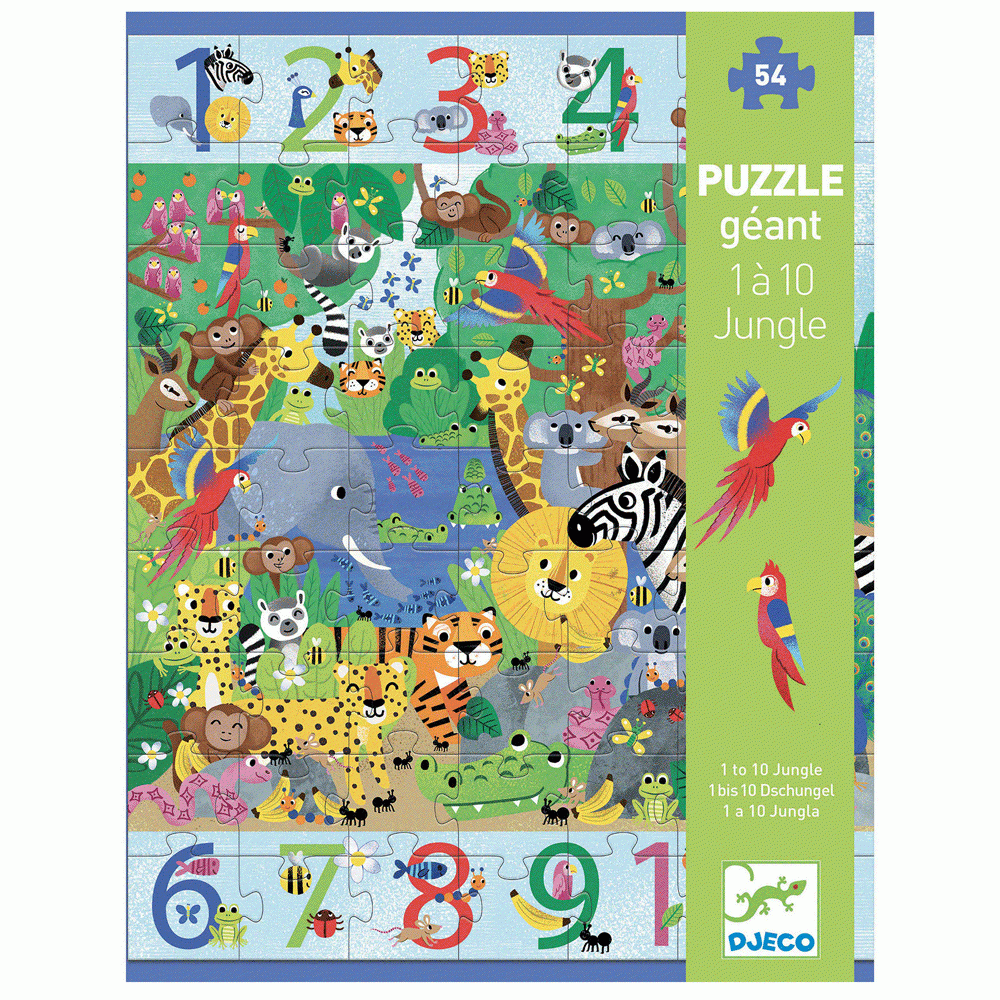 Djeco megfigyeltető puzzle a dzsungelben 1-10-ig 54 db Djeco megfigyeltető puzzle a dzsungelben 1-10-ig 54 db
