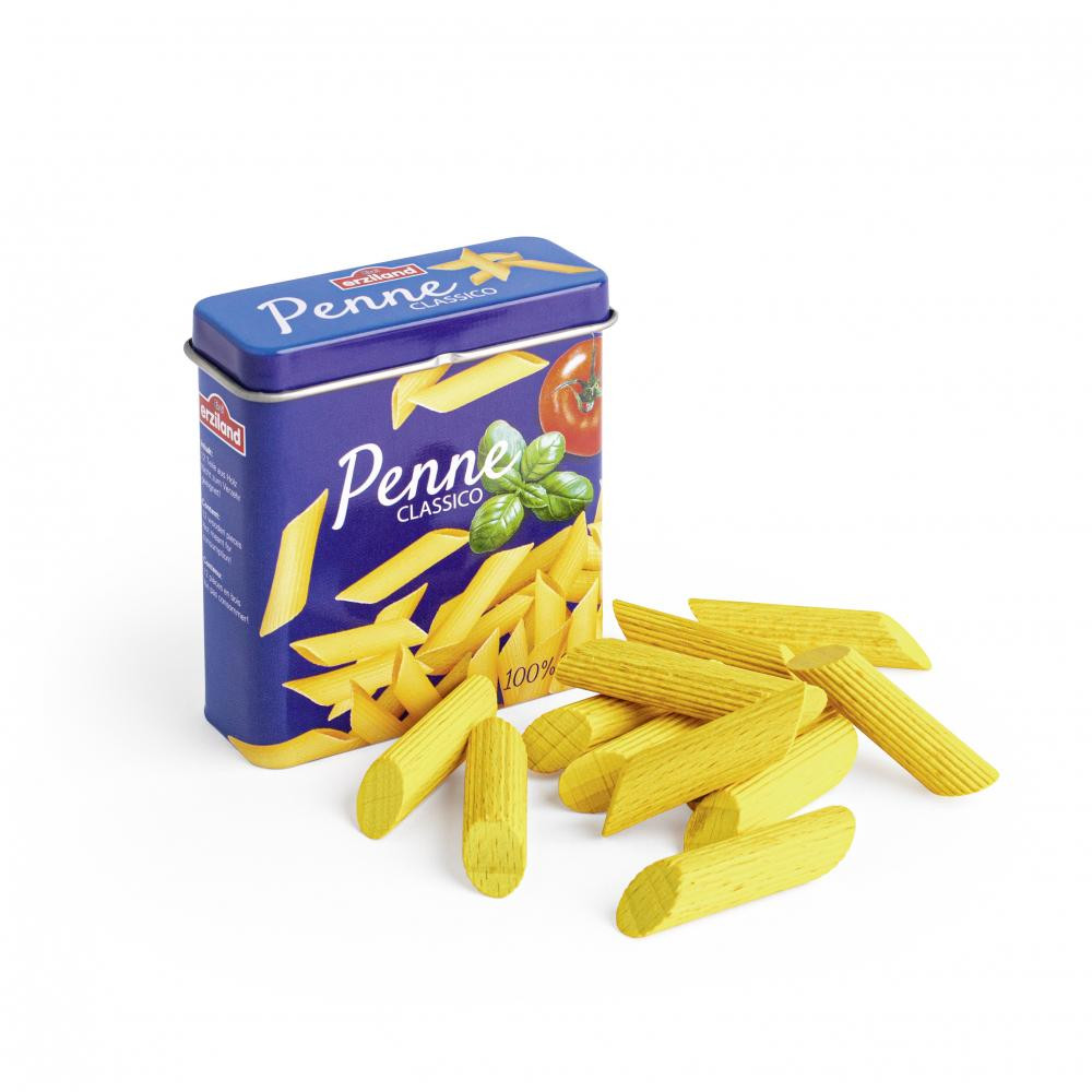 Erzi penne fém dobozban fajáték Erzi penne fém dobozban fajáték