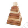 Kép 1/2 - wooden-story-natur-tornyepito-piramis fajáték játék fából montessori ihlette játékok