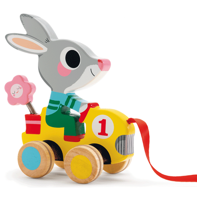 Djeco húzható játék, nyúlapó