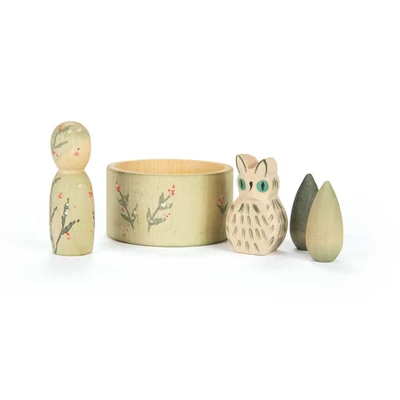 Grapat Hello Winter fa játékszett doboza – limitált kiadás, kézműves fa játék