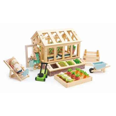 Tender Leaf fa üvegház – Greenhouse and Garden Set kerti kiegészítőkkel