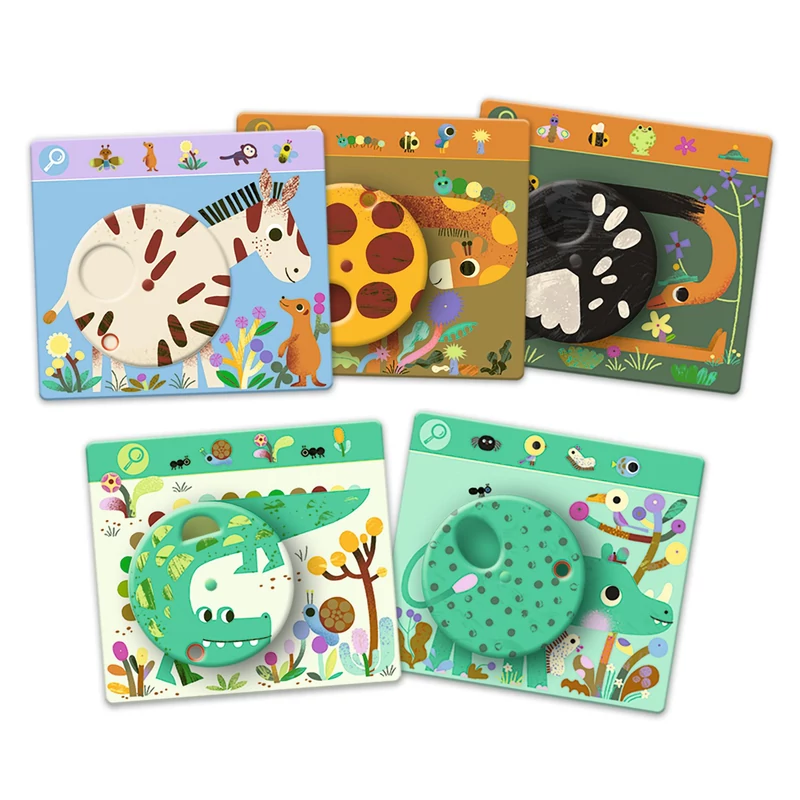 Böngészős játéktábla állatokkal – Djeco Obs Savana