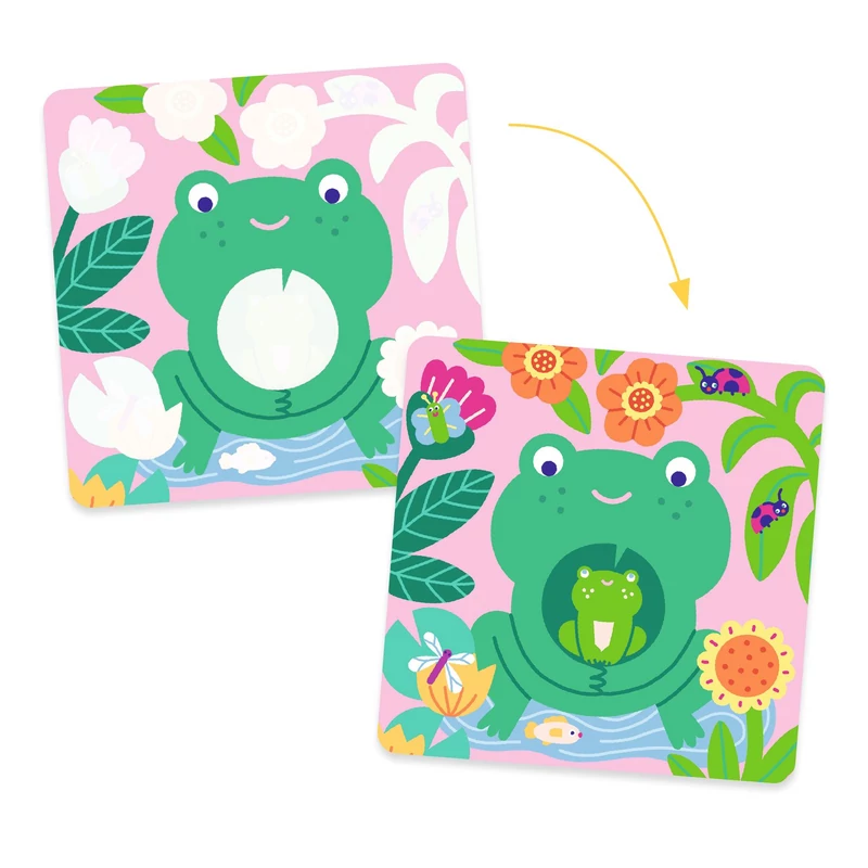 Újrahasználható vízzel színező készlet állatbébis mintákkal