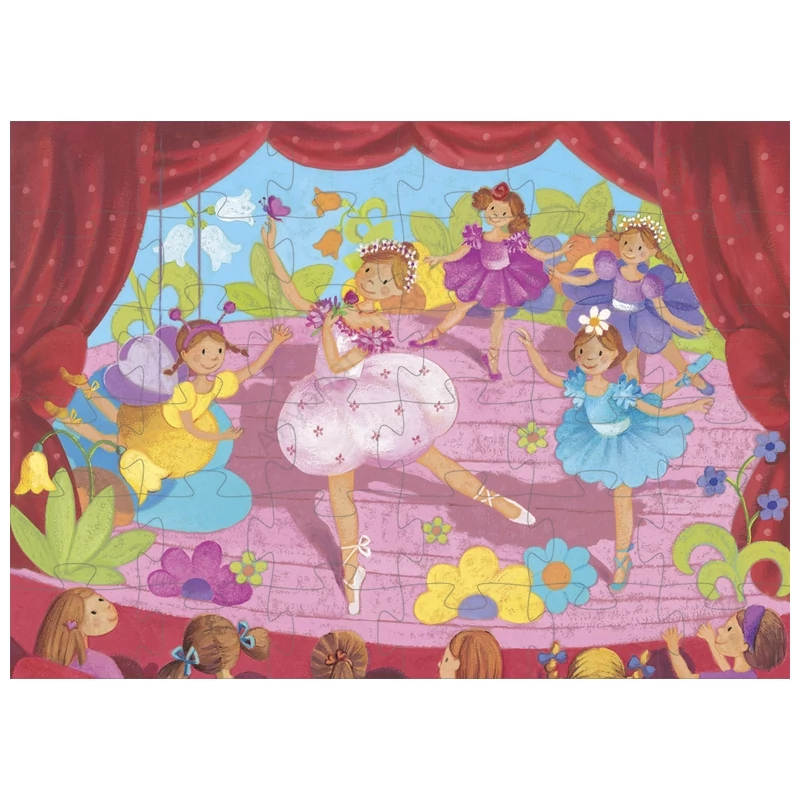 Djeco Formadobozos puzzle Balerina virággal