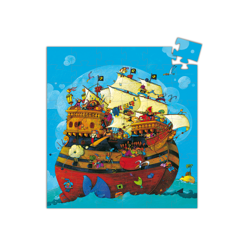 Djeco Formadobozos puzzle Barbarossa hajója 