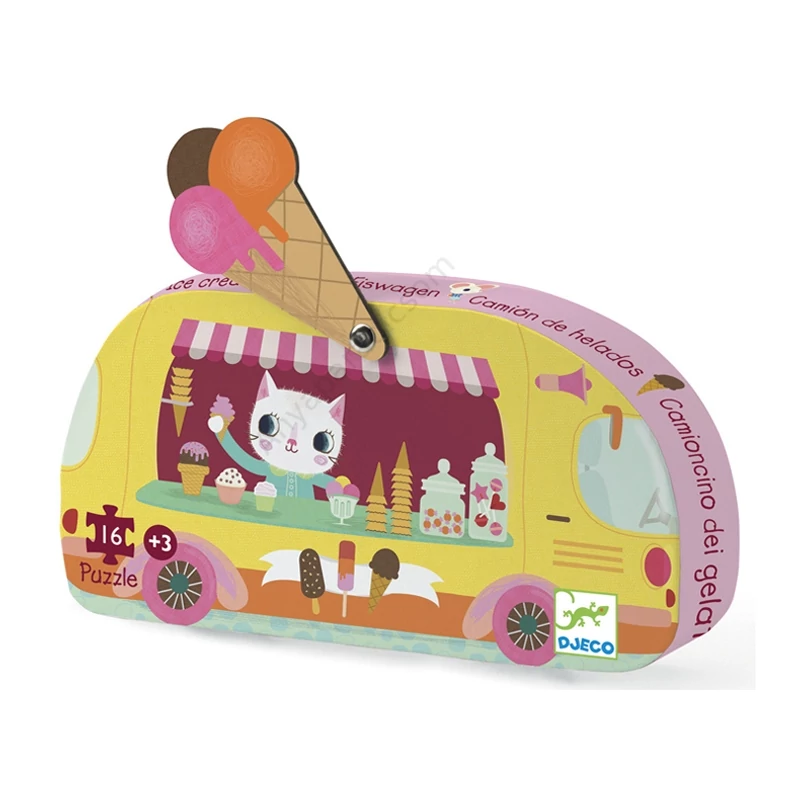 djeco mini puzzle fagyis kocsi