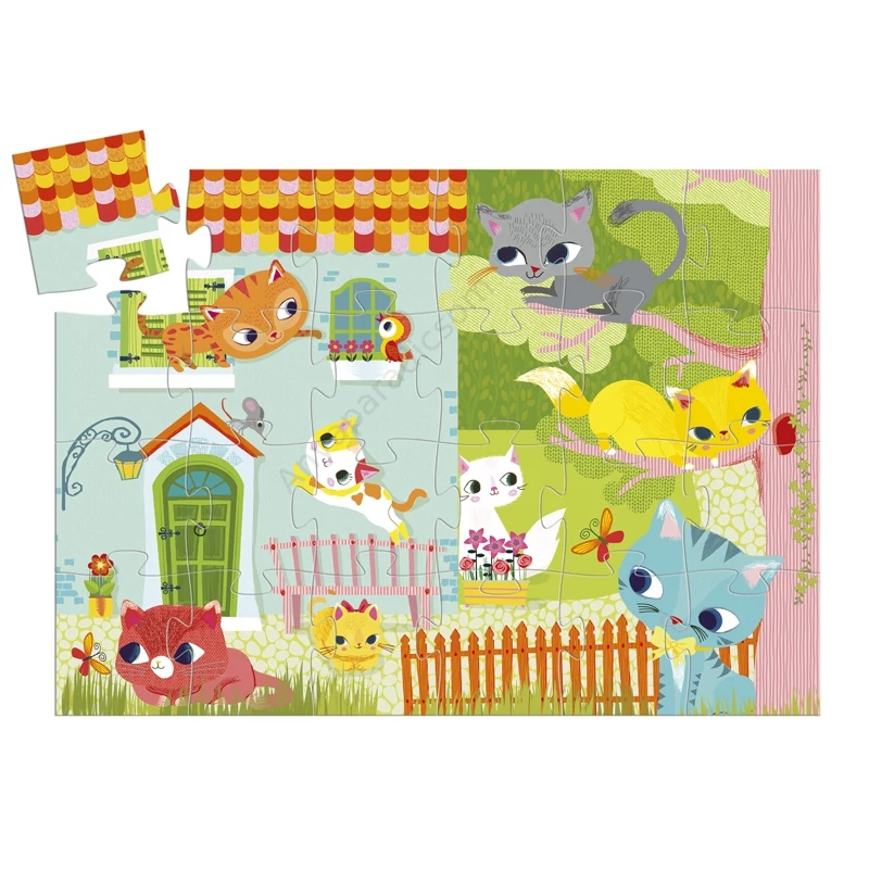 Djeco Formadobozos puzzle Cicus és barátai