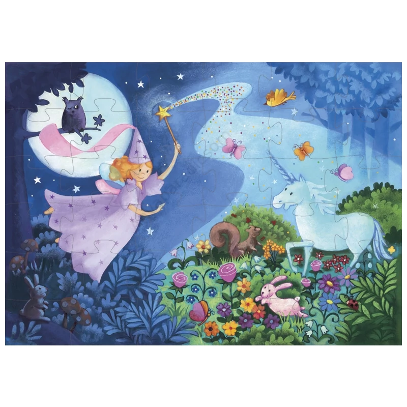 Djeco Formadobozos puzzle Tündér és az egyszarvú