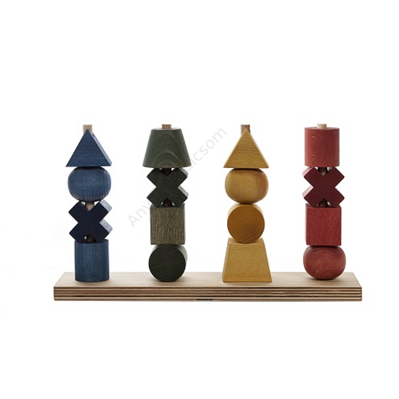 wooden-story-szivarvany-formarako-torony-xl fajáték torony építőjáték